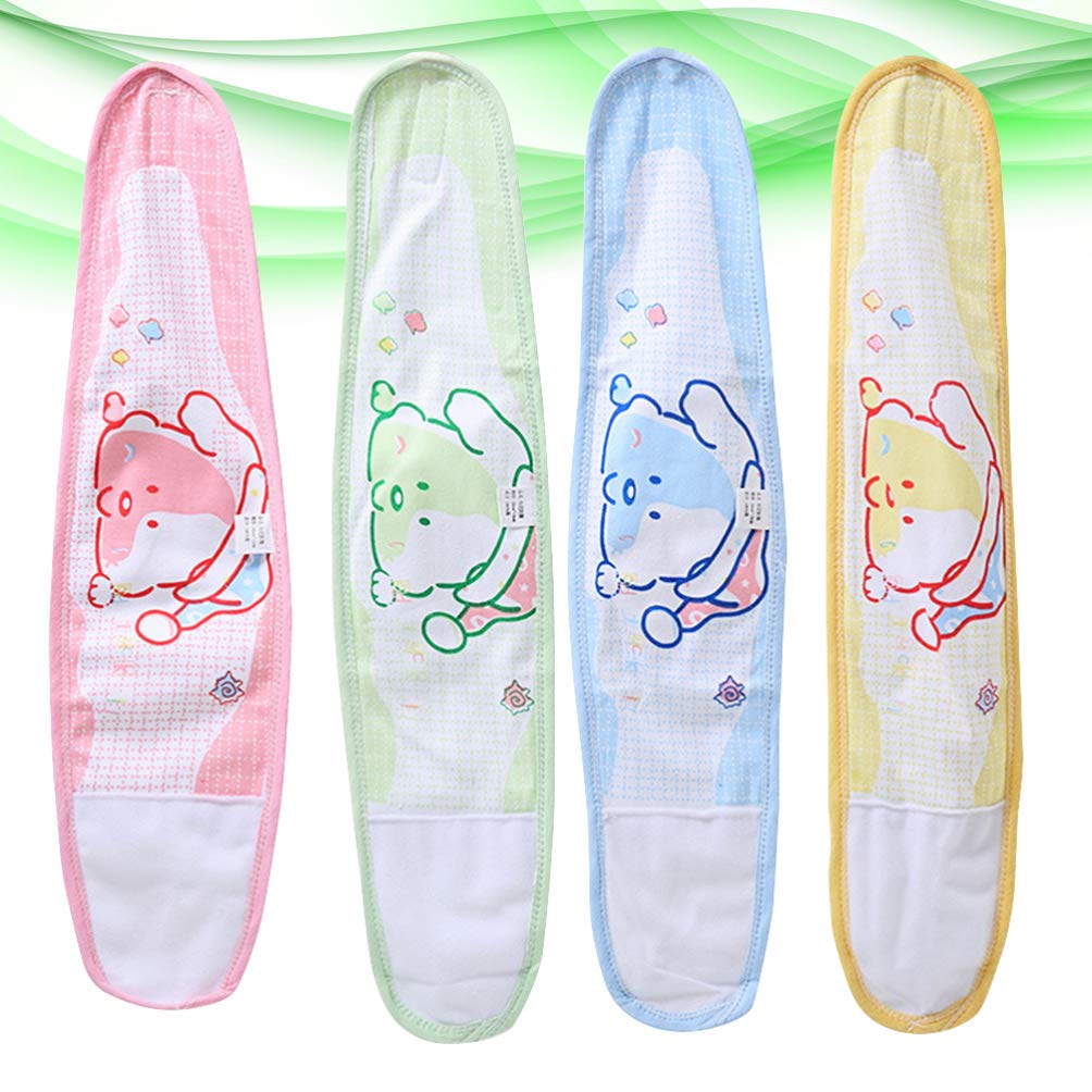EXCEART 4 Unids Banda De Ombligo Para Bebé Ajustable Cinturón De Protección Del Ombligo Banda De Para Recién Nacido Con Diseño De Dibujos Animados Suave Y Cómodo Para Uso Diario