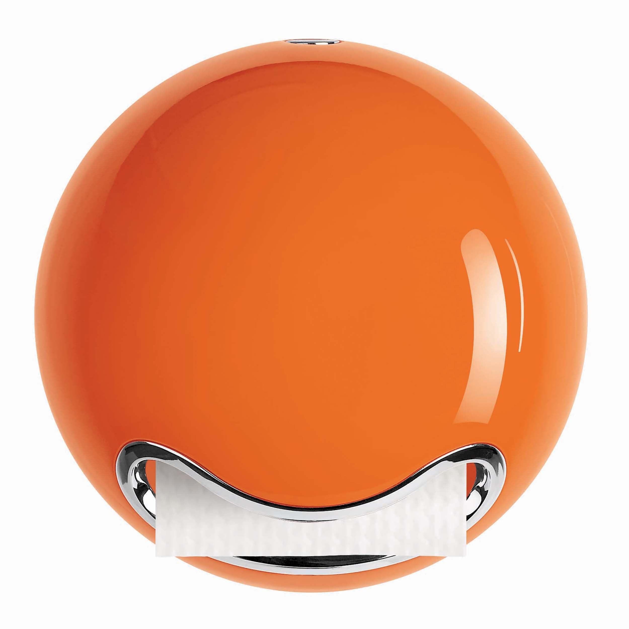 Distributeur de Papier Toilette MSV en Polystyrène Orange Brillant - Design Élégant pour Salle de Bain