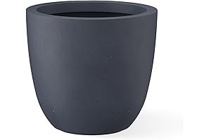 Kante 18 Inch Large Ceramic Pot with Drainage for Indoor/Outdoor Plants