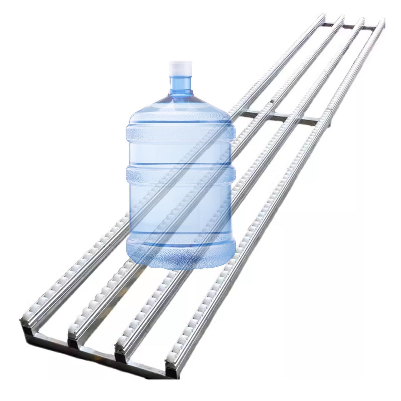 XPLKQXE Rulliera Nastro Trasportatore, Trasportatore A gravità per Impieghi Leggeri, Tavolo Trasportatore A Rulli Non Alimentato, Telaio Zincato Ispessito (Colore : 3-Slide, Taglia : 150cm Long)