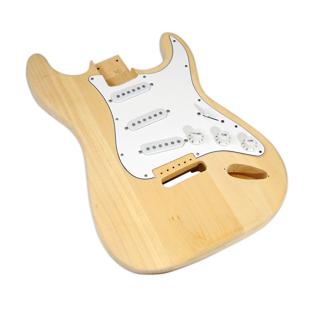 Unfinished Strat Electric Guitar Kit You Build The Guitar, Basswood