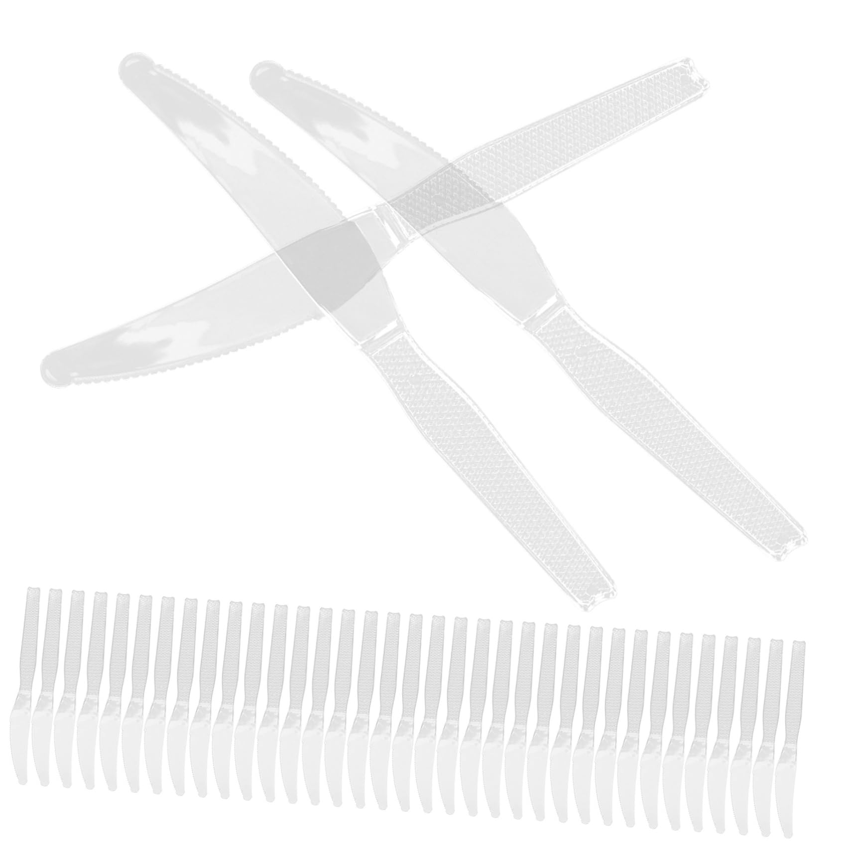 COLLBATH 2-pack Plastic Cutlery Set Disposable Eating Cutters for One-time Use Salad Dinner Cutters Party Dinner Tools Easy Cleaning for Fast Food Restaurants Gatherings