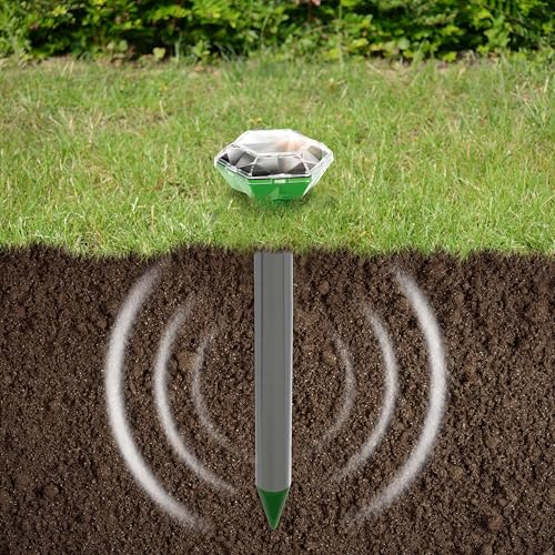 Ahuyentador de topos solar GARDIGO para control de plagas en jardin de 700 m² 7