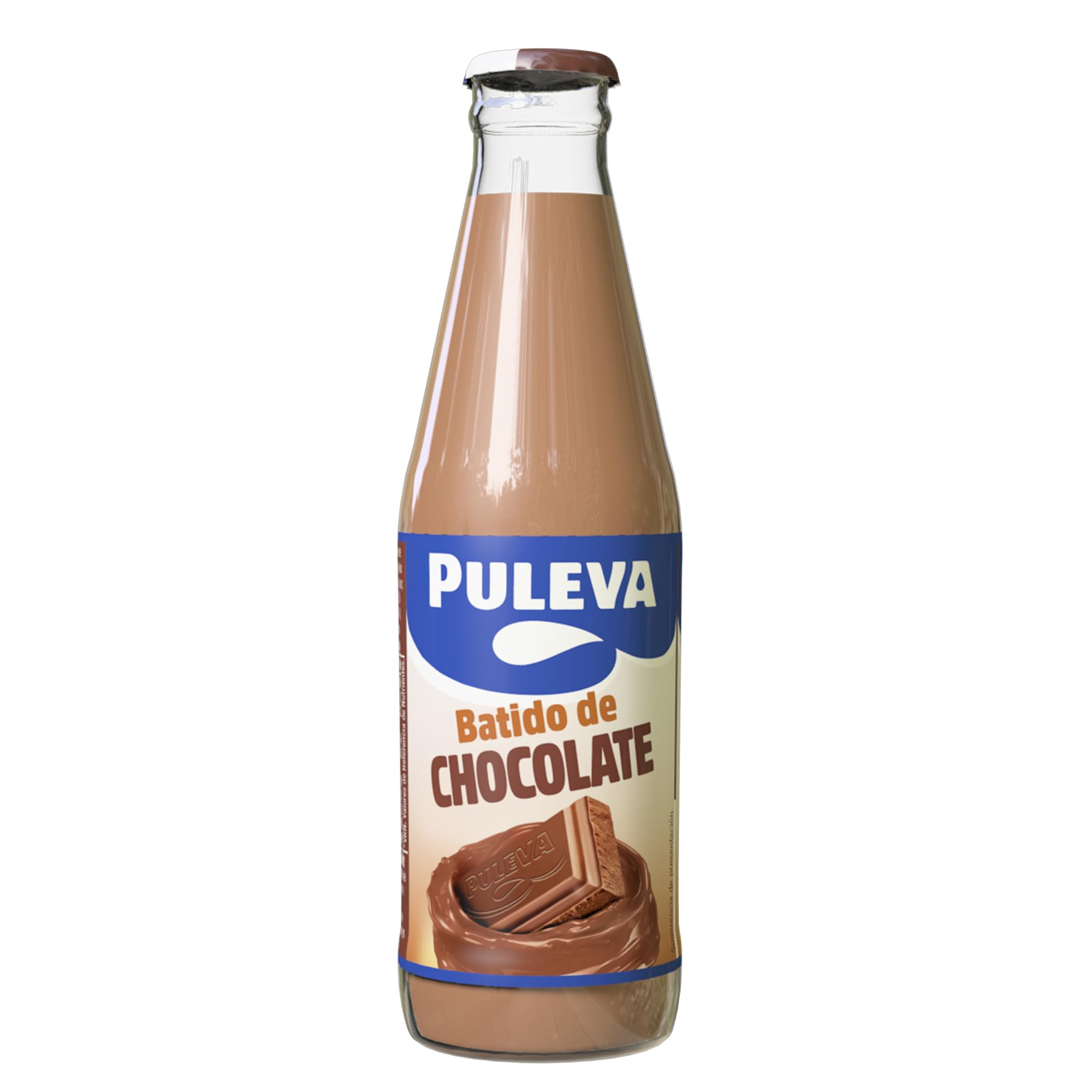 Puleva - Batido Puleva Cacao Botella de Cristal, Leche Parcialmente Desnatada, Rico en Proteínas, Calcio y Vitamina D, Ideal para Niños y Familias, Pack 24 Unidades