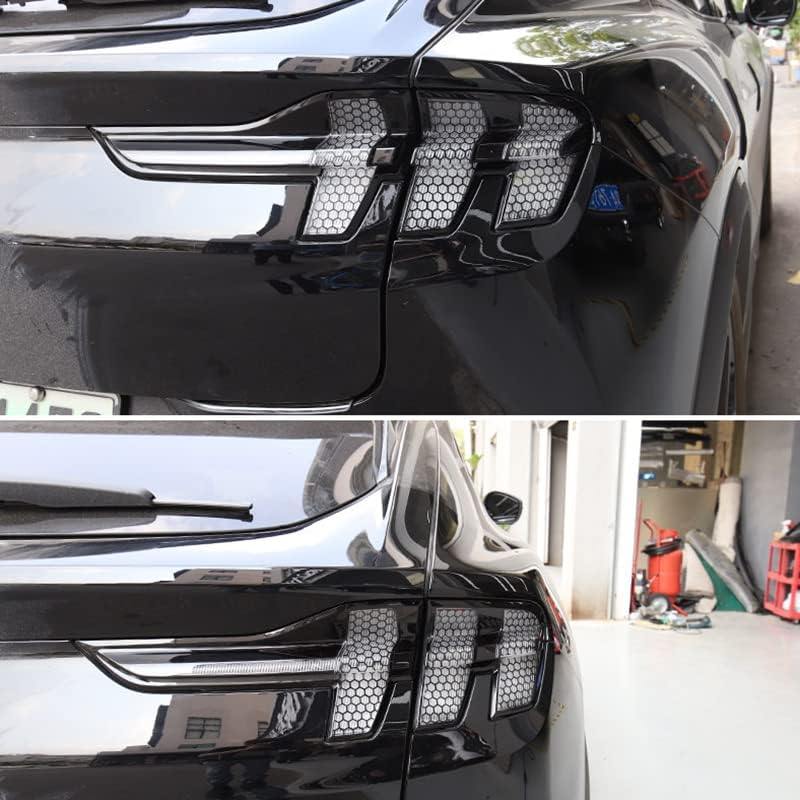for Ford Mustang Mach-E 2021-2022 Black Tail Light Lamp Sticker Cover Trim 12pcs Car Accessories