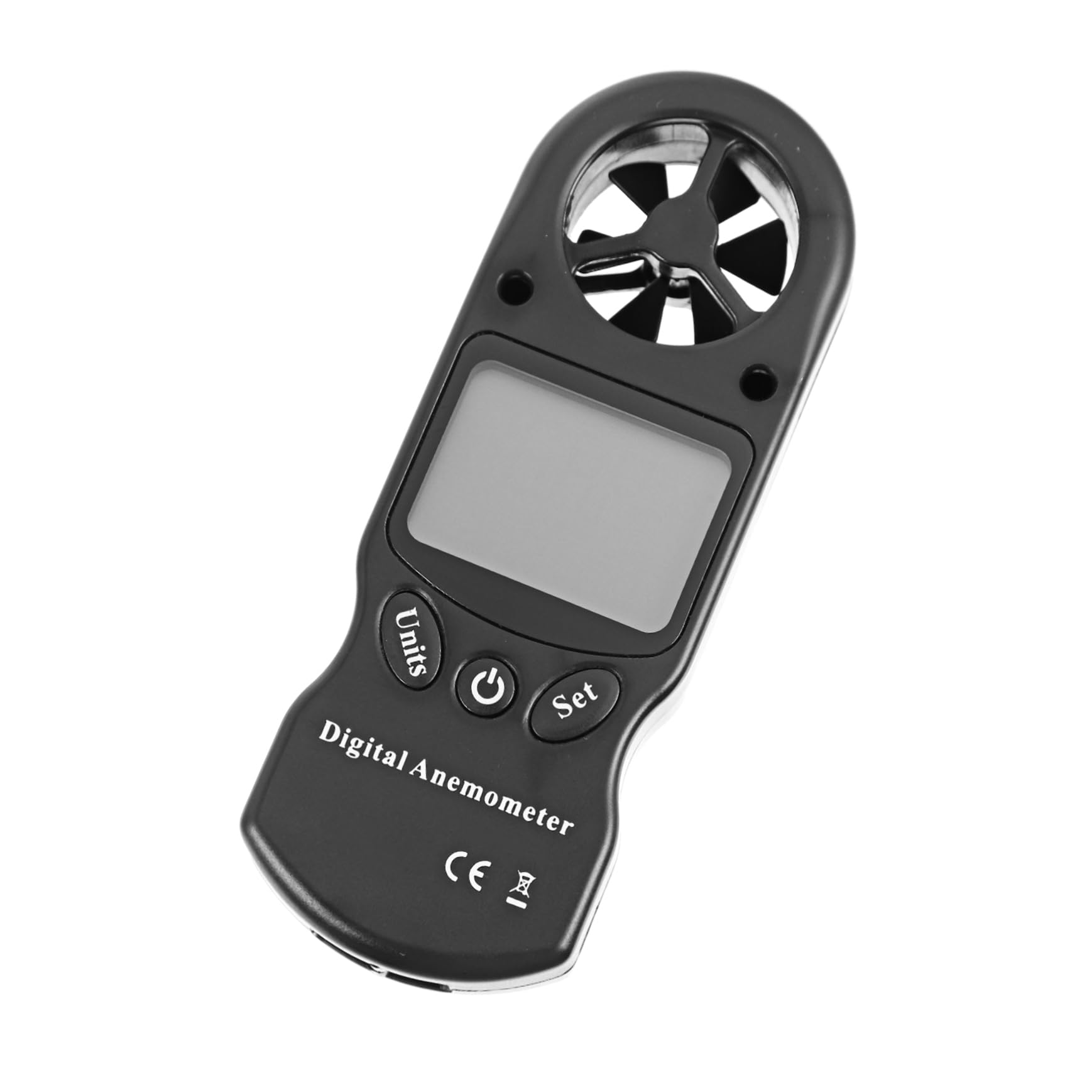 Zerodeko 1pezzi Igrometro Digitale Misuratore Di Velocità Del Vento Con Display Anemometro Portatile Per Misurare Pressione Aria Temperatura e Umidità