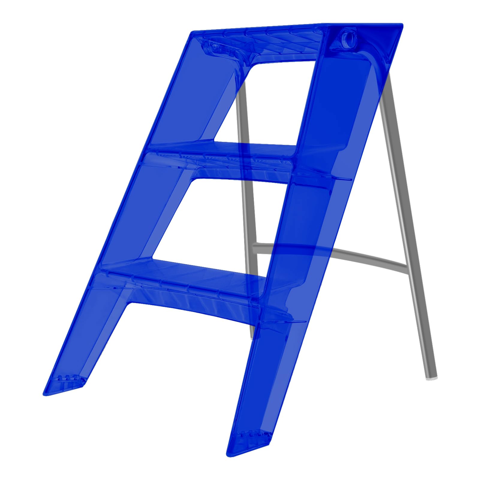 Escalera plegable invisible de 3 escalones: el taburete transparente que ahorra espacio