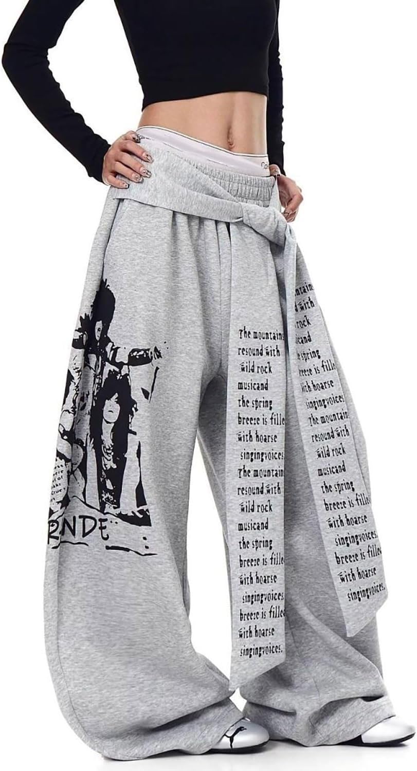 Skateboard Frog Baggy Sweatpants Men Women Y2K Hip Hop Streetwear Curved Wide Leg US Retro Graphic Print Casual Pants