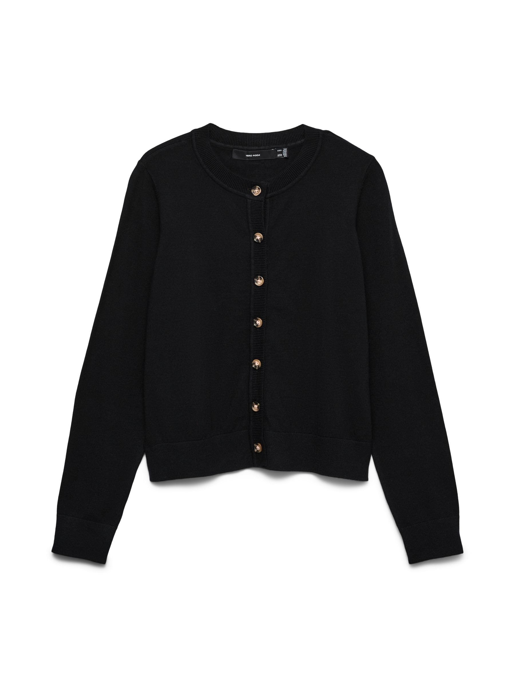 VERO MODA Female Cardigan VMSABA Cardigan, Black 1, S