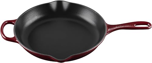 Le Creuset Sartén de hierro fundido esmaltado con mango de hierro, 10.25 pulgadas, Rhone