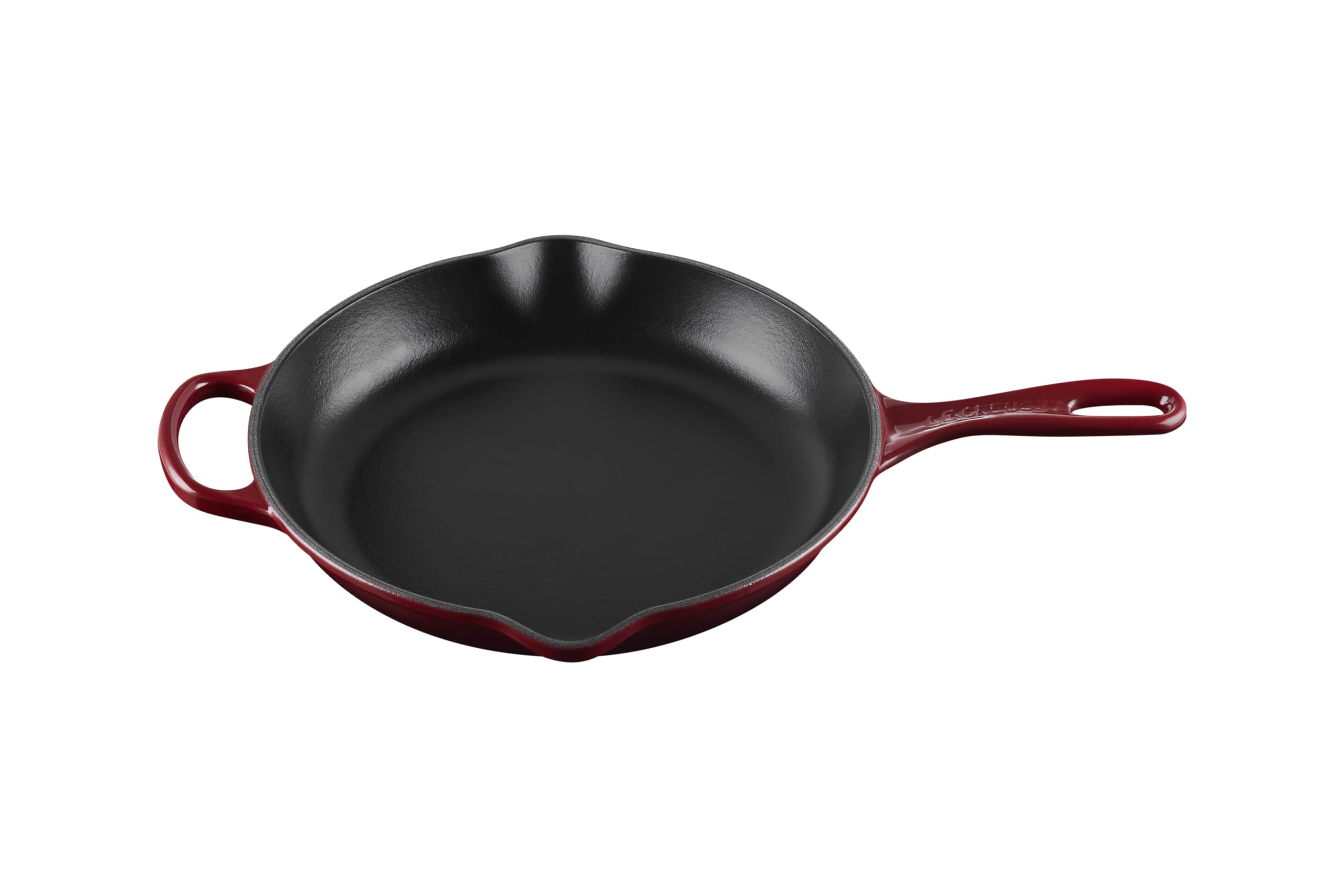 Le Creuset Enameled Cast Iron Signature Iron Handle Skillet, 10.25", Garnet