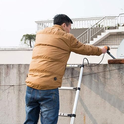 Miniatura 4 de Extra Tall Telescoping Ladder with Detachable Hook, Aluminum Protable Folding Extension Ladder, for Loft Indoor Outdoor Office House, Load 150kg
