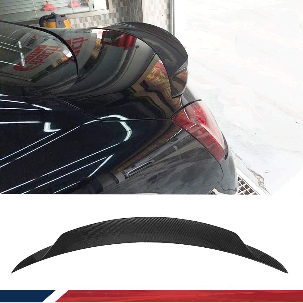 Real Carbon Fiber Trunk Spoiler Compatible with 2008-2015 Infiniti G37 Q60 Q60S Coupe Trunk Exterior High Kick Tail Deck Lid Wing Lip