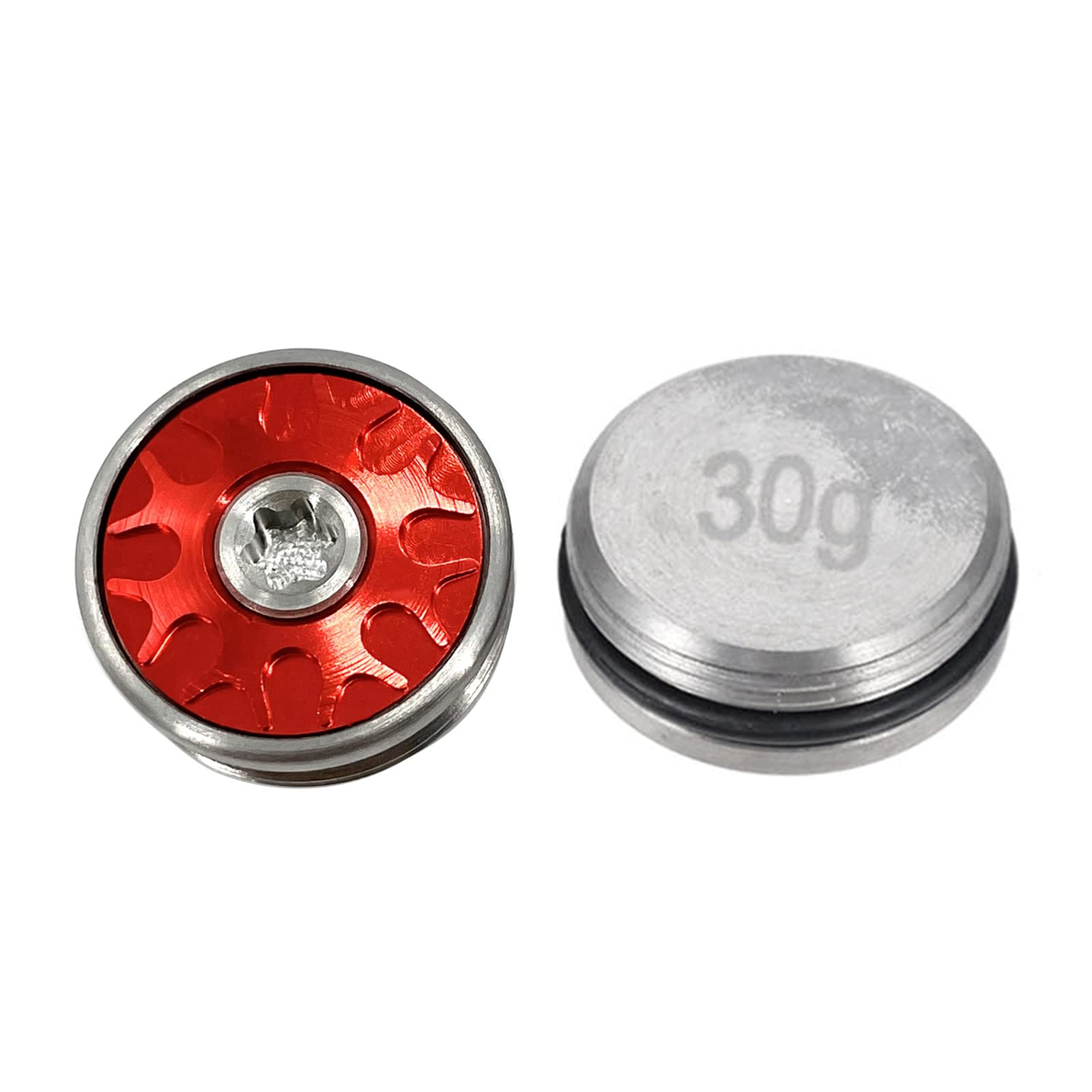 Lot de 2 poids professionnels pour putter de golf 5 g/10 g/15 g/20 g/25 g/30 g/35 g pour tête de putter de laboratoire Odyssey Stroke (noir/rouge)