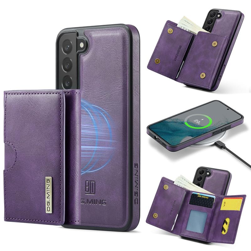 Étui magnétique Samsung S22 2-en-1 avec blocage RFID anti-piratage