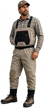 Caddis Men's Taupe Affordable Breathable Stocking Foot Wader