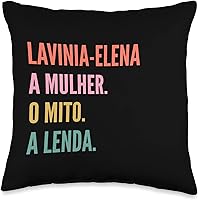 Vista 1 de Funny Portuguese First Name Design - Lavinia-Elena Throw Pillow
