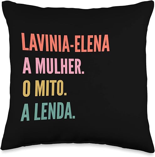 Funny Portuguese First Name Design - Lavinia-Elena Throw Pillow