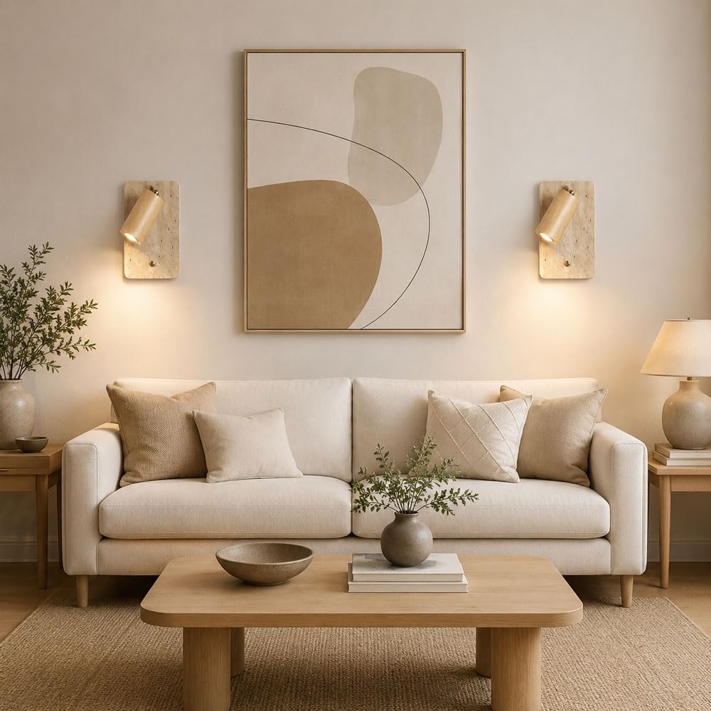 Lampada da Parete a LED con Interruttore, Applique da Comodino, faretto a Incasso, Applique Regolabili per Camera da Letto, Soggiorno, Hotel