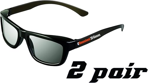 Miniatura 2 de 2d anteojos 2PackTurns películas en 3d de espalda en 2dEdimensional 2pares para Sony, LG, Vizio TV de y con todos los demás 3d pasivo televisores