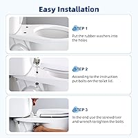 Vista 5 de Tornillos universales de latón macizo para asiento de inodoro, 2 piezas de pernos de metal para asiento de inodoro, repuesto de tornillo