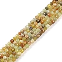 Vista 10 de Cuentas redondas sueltas de piedra de sangre africana de 0.157 pulgadas (0.157 in) para hacer joyas