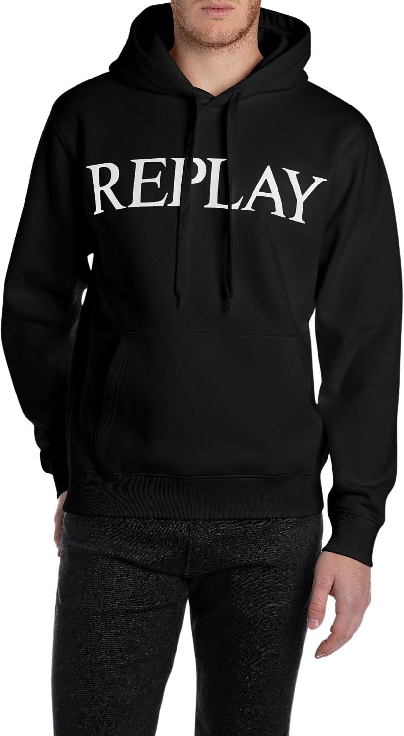 Replay Black Cotton Hoodie - IT44 | S