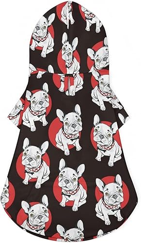 Ropa para mascotas de bulldog francés, suéter de moda para mascotas, camisa para perros pequeños y medianos, sudadera con capucha para cachorros,