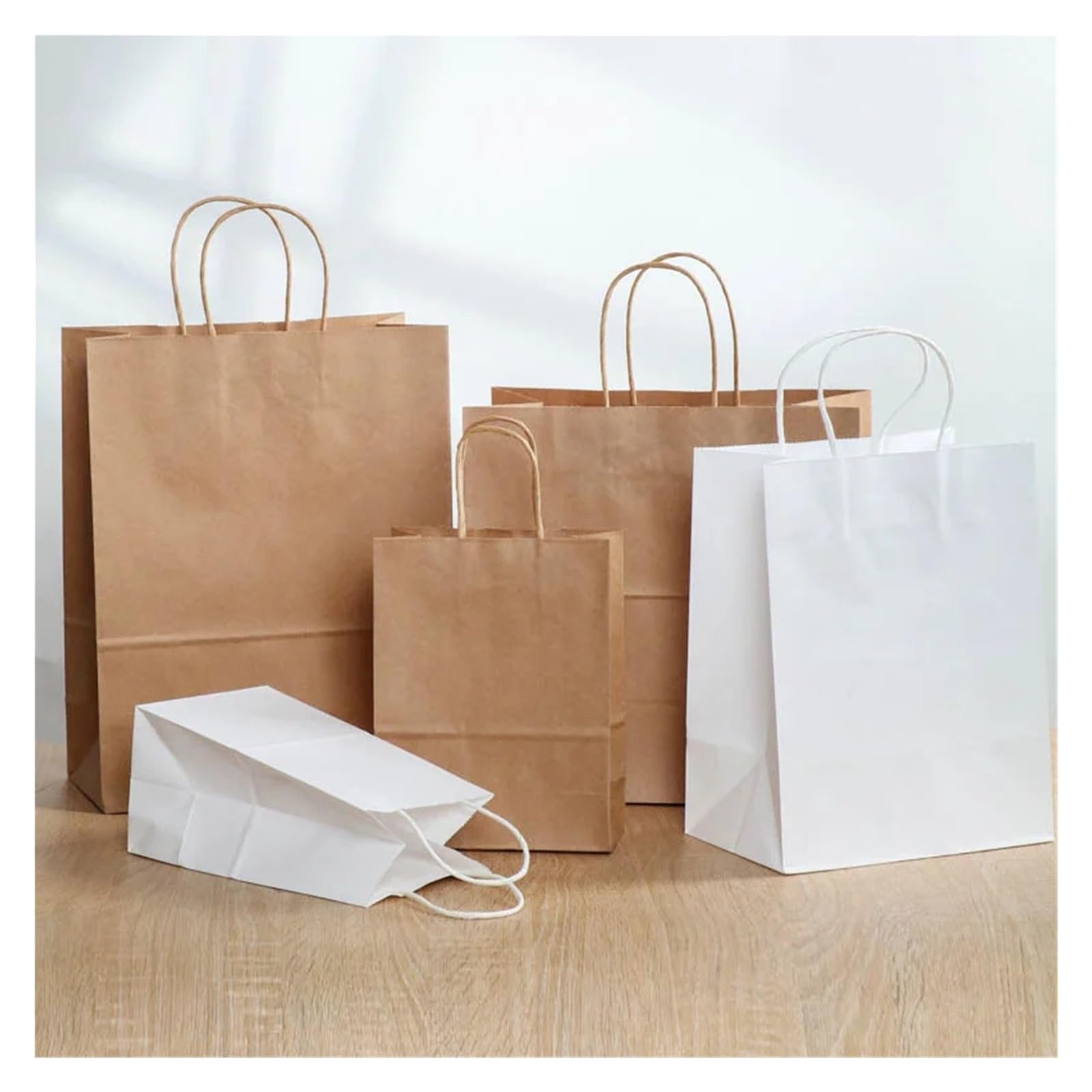 Bolsa Regalo 10/25/50 Unids/lote Bolsa De Papel Con Asas