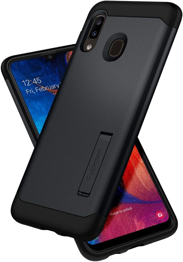 Spigen Slim Armor Case Compatible with Samsung Galaxy A20 and A30 - Metal Slate