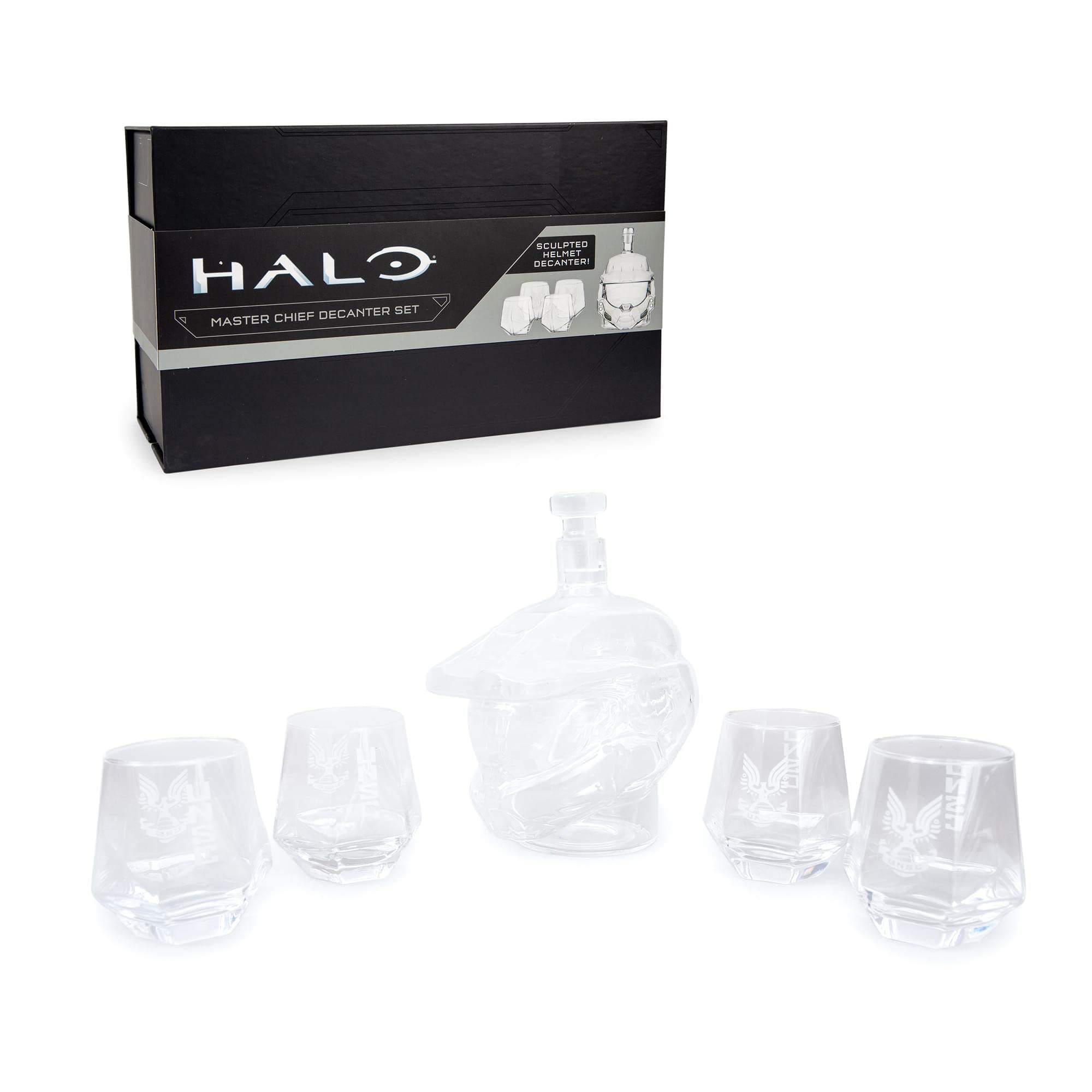 Buy Halo Infinite Master Chief Helmet 6Piece Whiskey Decanter Set with