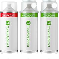 Vista 112 de TouchUpDirect 32J - Aerosol de pintura de retoque de obsidiana negra perla metálica compatible con Subaru Exact Match - Kit platino