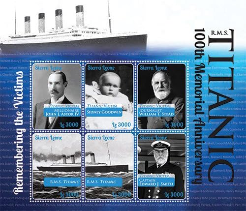 Titanic 100th Memorial Anniversary - Remembering The Victims - Collectors Stamps - Sierra Leone