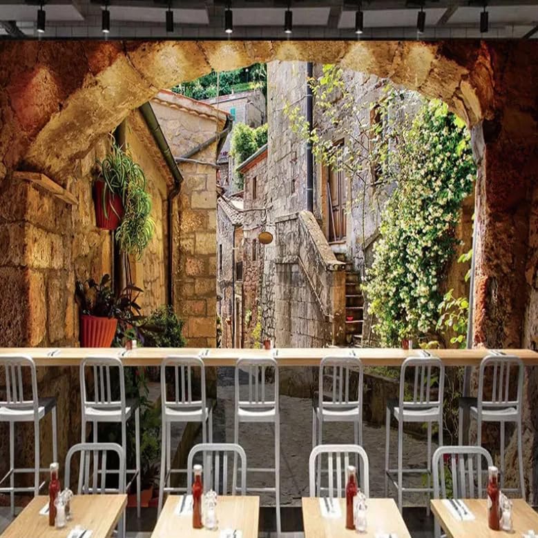 Papier peint mural 3D pour agrandir une petite pièce ou un restaurant - 3