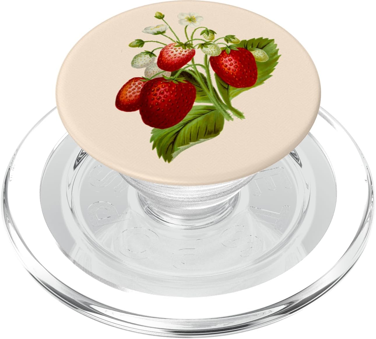 Strawberry Pink Vintage Cottagecore Aesthetic PopSockets PopGrip for MagSafe