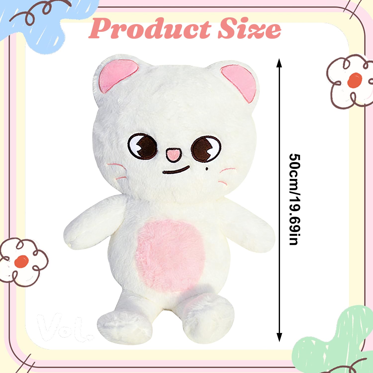 Stray kids Peluche, 50cm Stray Kids Skzoo Peluche, Skzoo Plush St-ray Ki-ds, Pe-luche Sk-zoo, Pelu-che Animali Sk-zoo, St-ray Cartoon Pelu-che, Regalo di Compleanno per Bambini e Fan (M4)