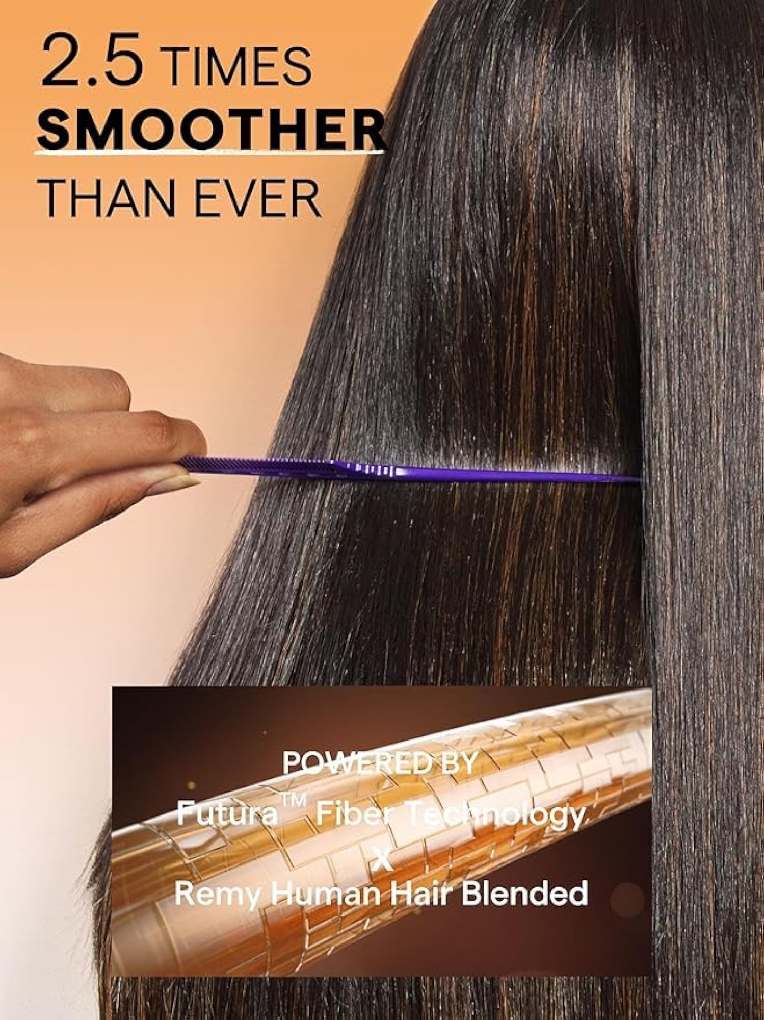 Highlight Straight Layered Wig with Bangs, Glueless