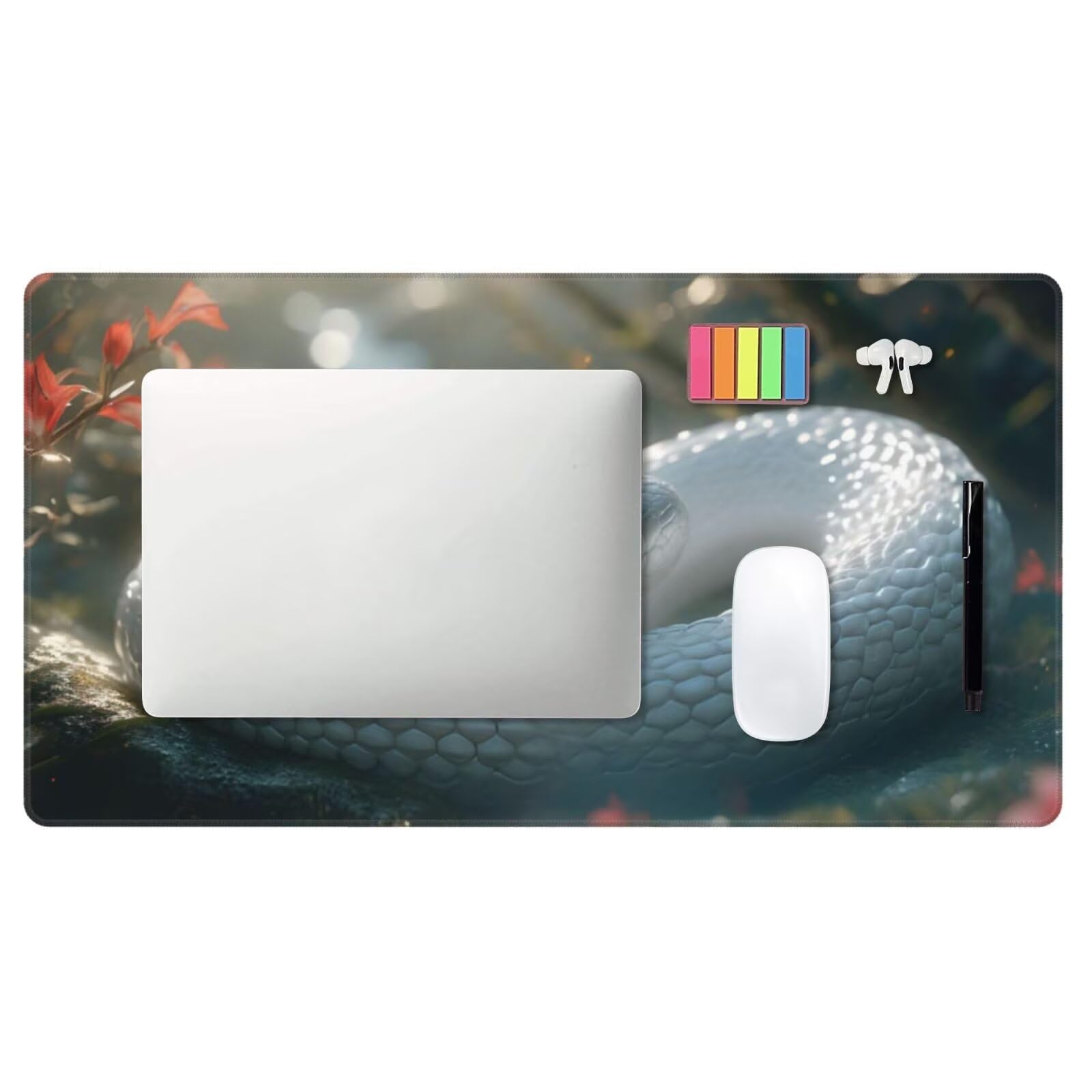 Tappetino Mouse Animale Tappetino Mouse XXL 1200 x 400 mm, Tcomputer Gaming Impermeabile e Antiscivolo Mousepad Serpente Accessori Scrivania per Migliorare Precisione e Velocit Gaming Mousepad U-330