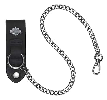 Harley-Davidson 本革 ウォレットチェーン Amazon.co.jp: ハーレーダビッドソン メンズ バー&シールド 24