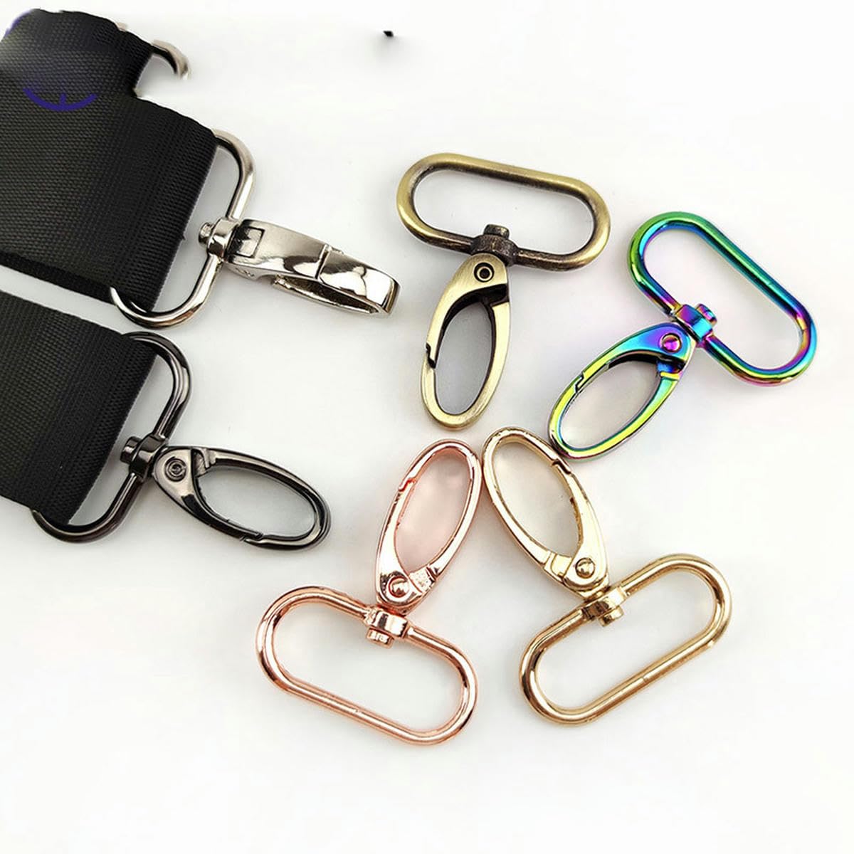 10/20 piezas 16/20/26/32/38/50mm hebillas de correa de bolso de Metal cierre de langosta Collar mosquetón gancho de presión DIY llavero accesorios para bolsos