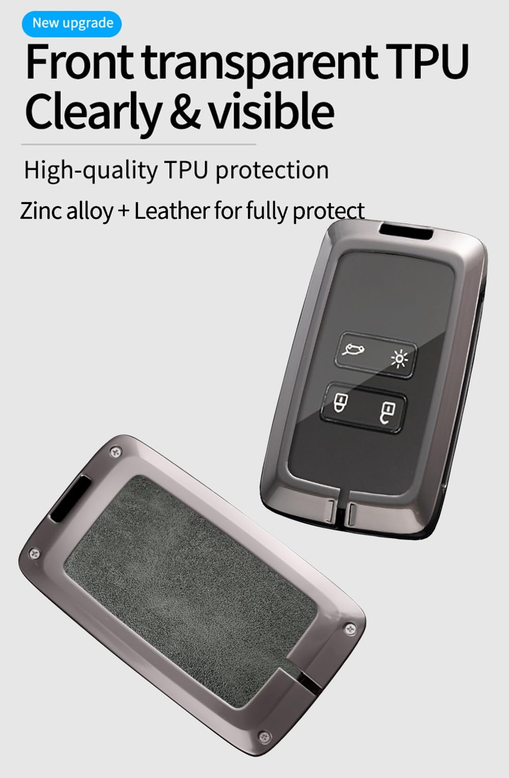 MEDZUK Sleutelhoes Compatibel met Dacia Bigster 2024-2025 2026 Auto-sleutelhoes TPU Sleutelbehuizing Bescherming Accessoires met sleutelhanger, rood