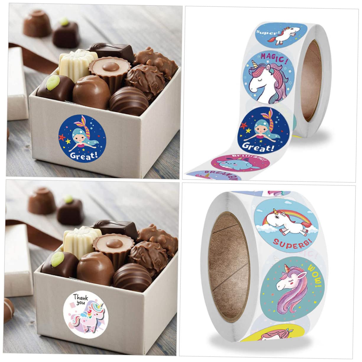 4 Ensembles Autocollants Étiquette Autocollantes Pieces Table Pièces Étiquettes Stickers Onglets Collants Autocollant De Bouteille Autocollant De Motivation 4 Rouleaux * 4