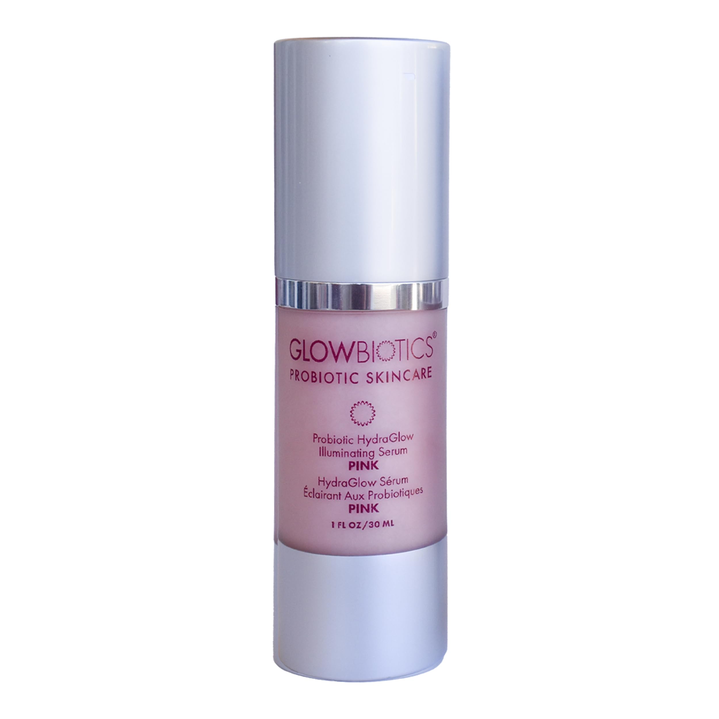 Glowbiotics Probiotic HydraGlow Illuminating Serum Pink: Hydrating Dew Drops for Radiant Skin, Illuminating Glow Enhancer with Hyaluronic Acid and Probiotics, 1 Fl Oz