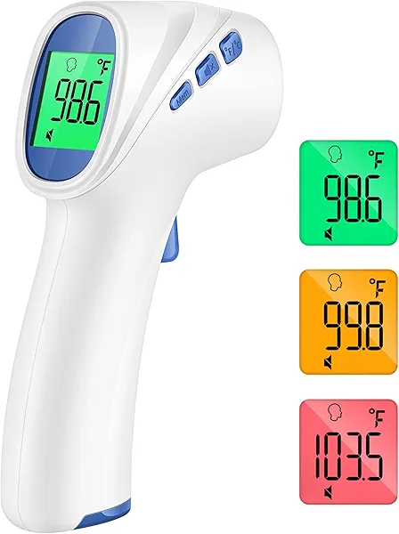 Forehead Thermometer for Adults and Kids, Digital Baby Thermometer with Fever Alarm, Fast Accurate Results, Home Medical & Nurse Essentials