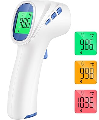 No-Touch Thermometer for Adults and Kids, Digital Accurate Baby Thermometer with Fever Alarm, 1 Second Fast Result, Easy to use, 2 in 1 Mode (Purple)