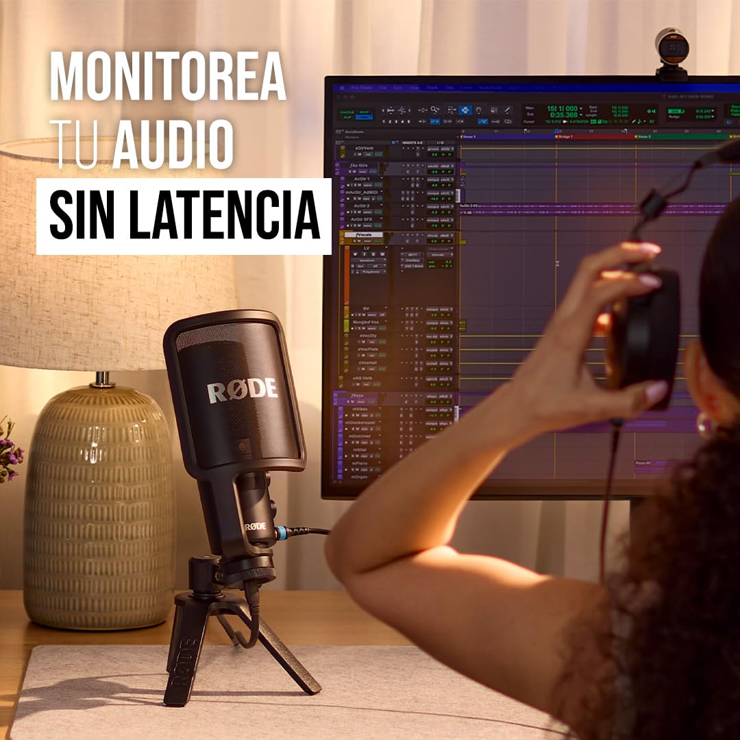 RØDE NT-USB+ Micrófono USB Profesional NT-USB+ + Cable SC17 USB-C a USB-C (1,5 m - Compatible con Android y Mac) para grabación