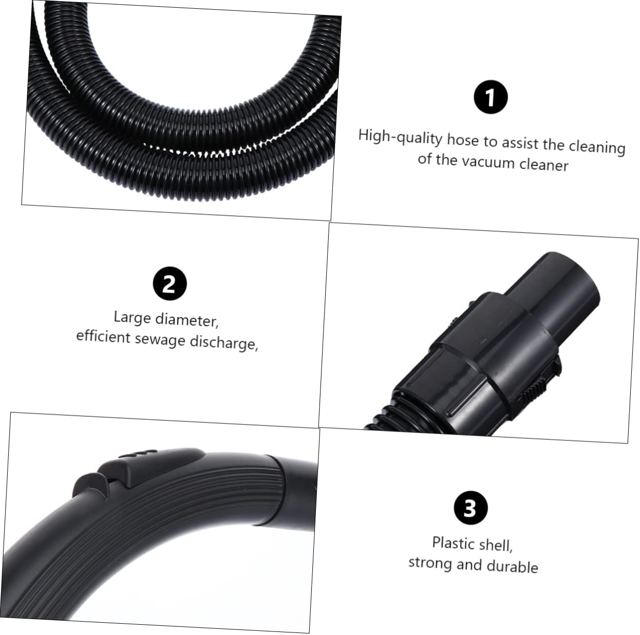 Universal Dust Collection Hose Kit Multiple Adapters Fittings Power Tools Shop Vacuums Compatible Woodworking Wet Dry Systems