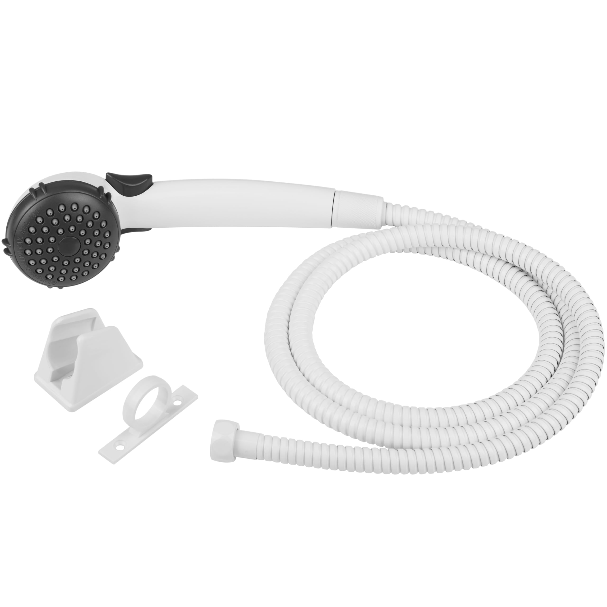 Dura Faucet DF-SA400K-WT RV Hand Held Shower Head, Stainless Steel Hose Kit (White)