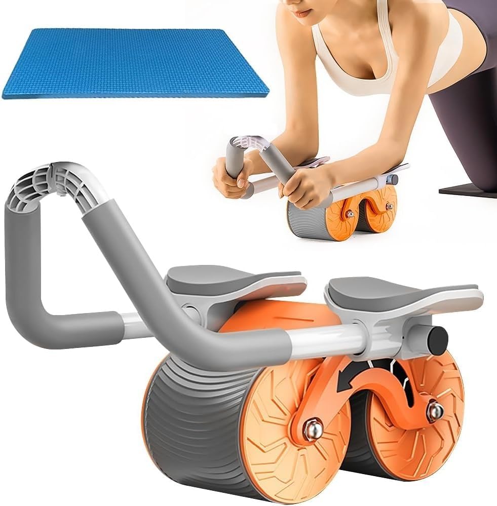 VROKLA Abs Roller for Men & Women Professional Ab Roller Automatic Rebound With Elbow Support, Timer, Mobile Holder, Knee Mat Abs Roller Wheel Abs Workout Equipment Abdomen Exercise Equipment for Home-picture-14