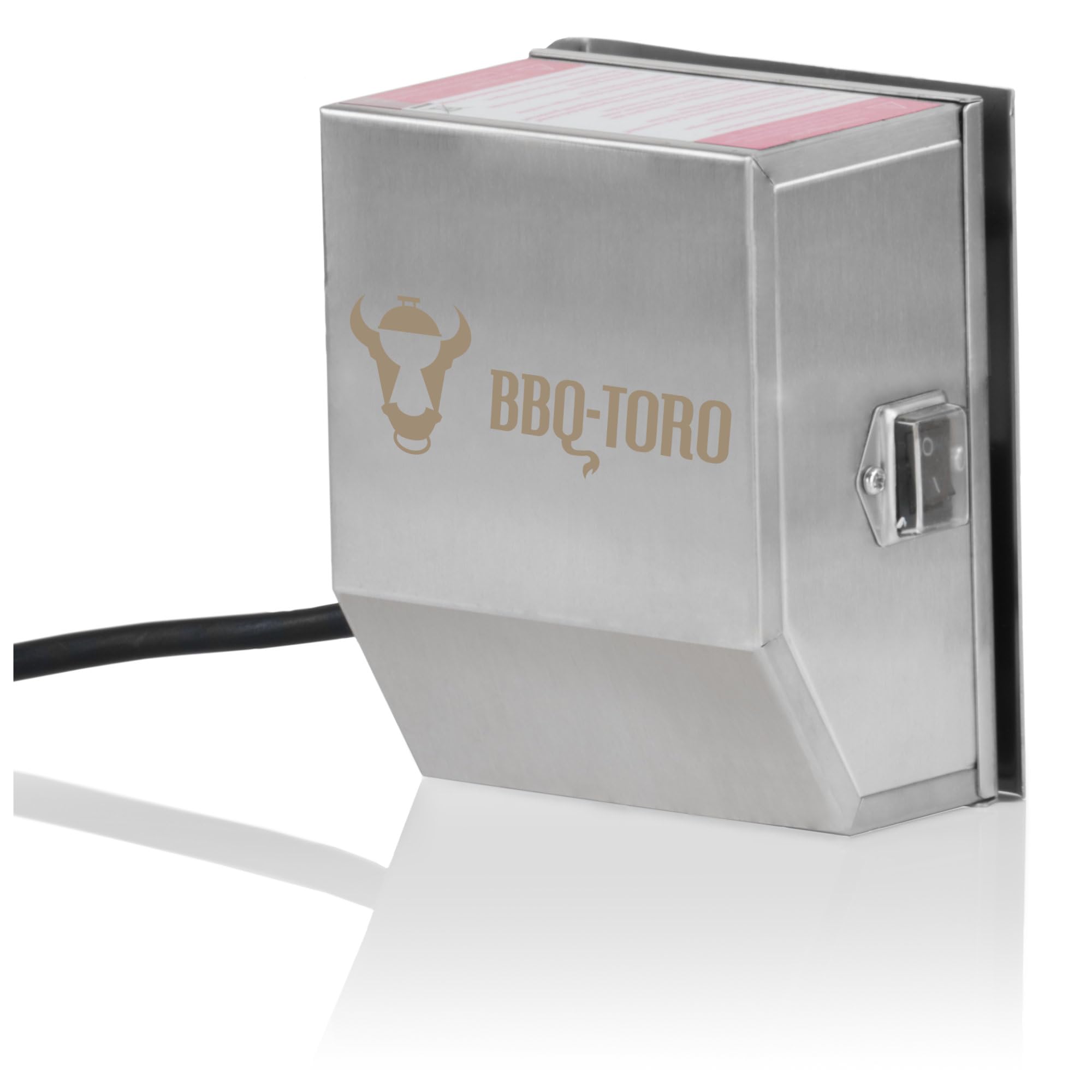 BBQ-TORO Moteur en acier inoxydable pour barbecue, tournebroche, rôtisserie etc. - 2 tr/mim – 50 Hz – 4 W - Support de moteur inclus